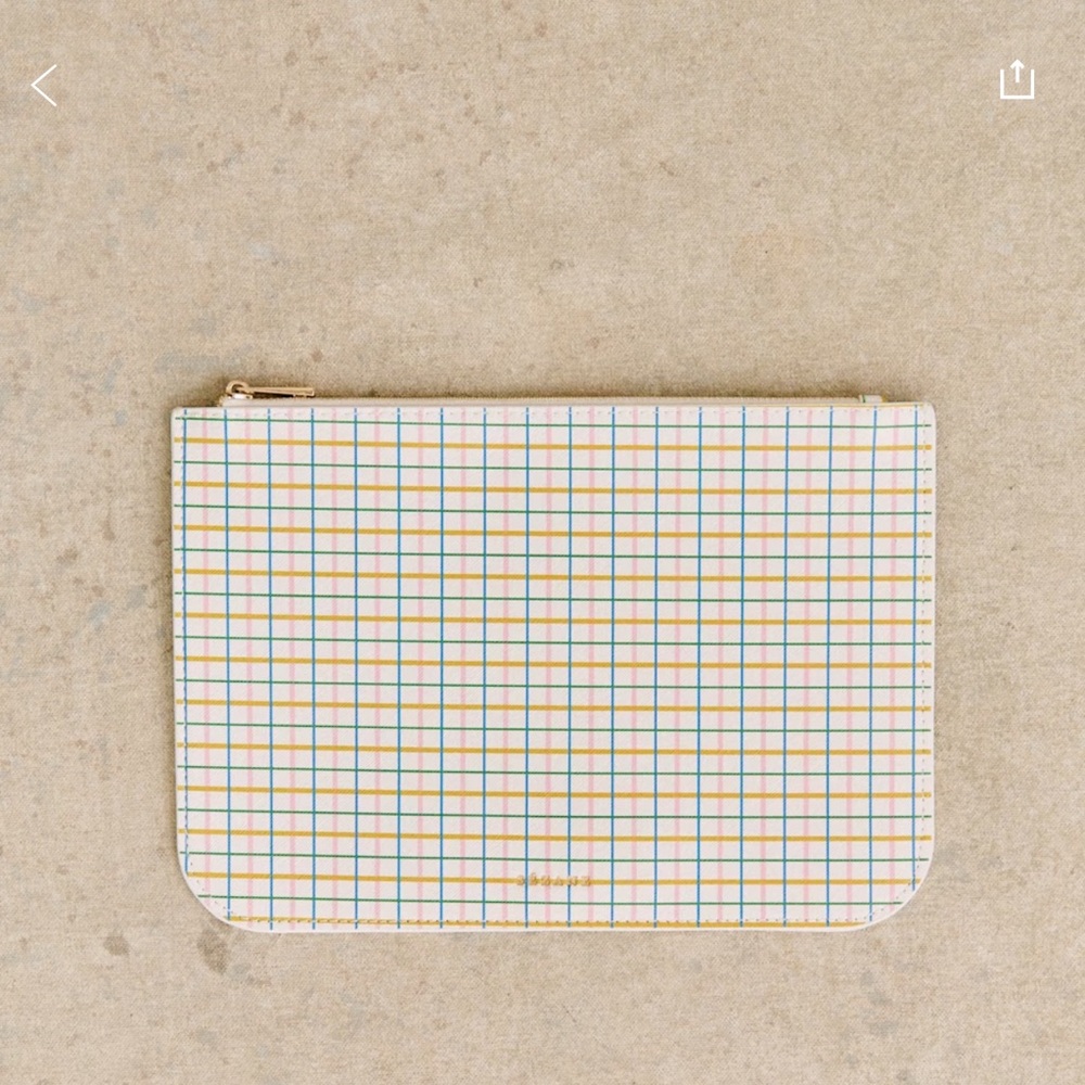 Sezane Big Zipped Pouch Multicoloured Stripes - Size TU